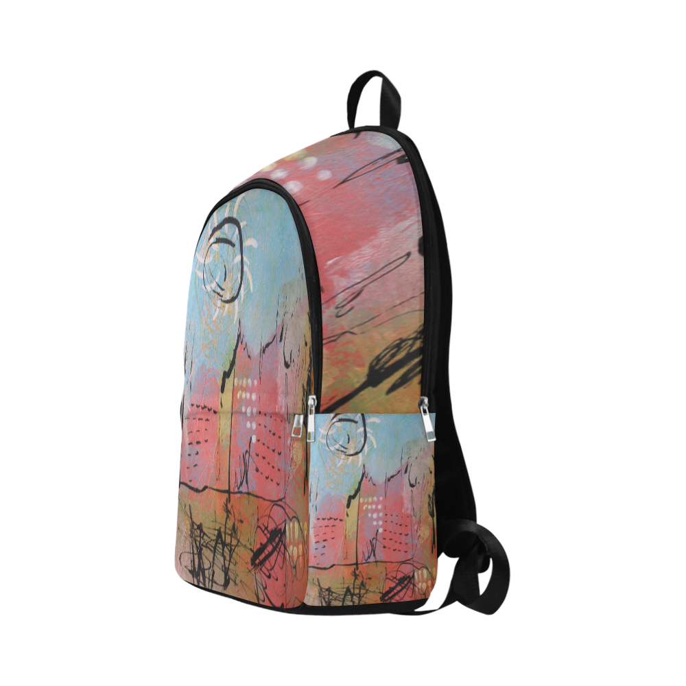 Pink City Fabric Backpack for Adult (Model 1659)