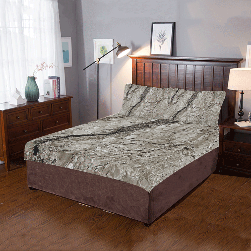 Tree Bark A by JamColors 3-Piece Bedding Set