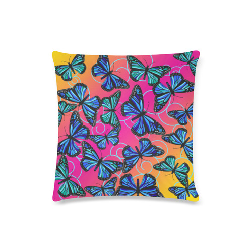 Monarch Butterflies at Sunset Custom Zippered Pillow Case 16"x16"(Twin Sides)