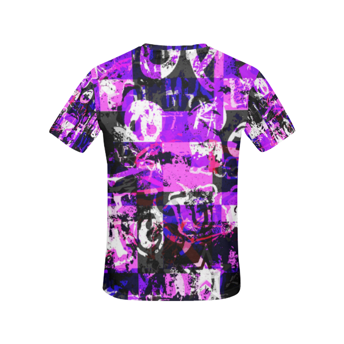 Purple Graffiti All Over Print T-Shirt for Women (USA Size) (Model T40)