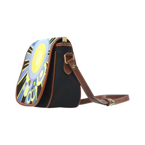 Retro circles Saddle Bag/Small (Model 1649)(Flap Customization)