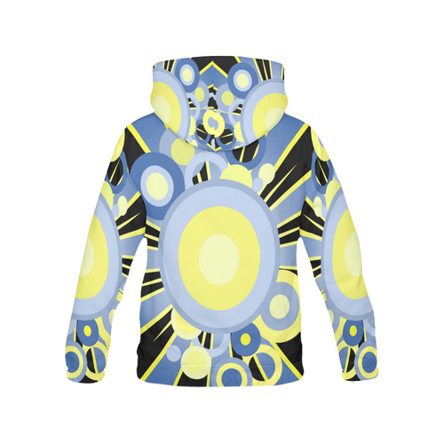 Retro circles All Over Print Hoodie for Women (USA Size) (Model H13)