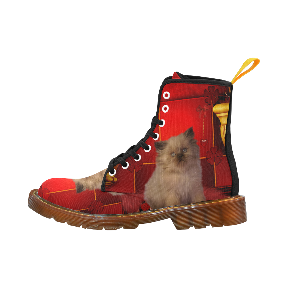 Cute little kitten Martin Boots For Men Model 1203H