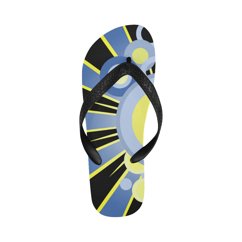 Retro circles Flip Flops for Men/Women (Model 040)