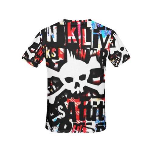 Punk Skull All Over Print T-Shirt for Women (USA Size) (Model T40)