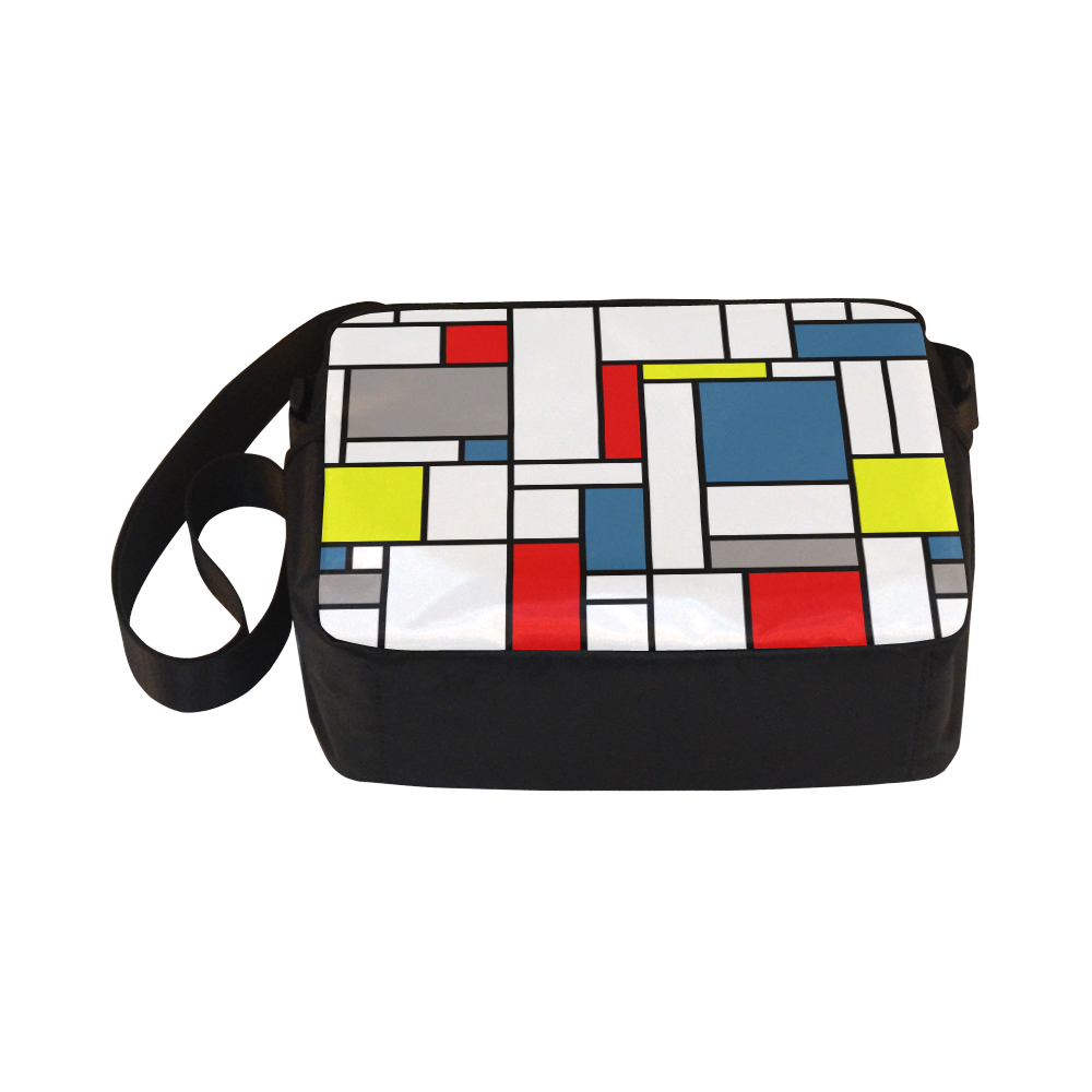 Mondrian style design Classic Cross-body Nylon Bags (Model 1632)