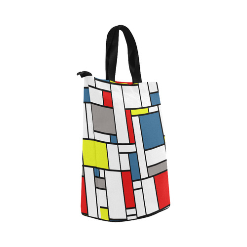 Mondrian style design Nylon Lunch Tote Bag (Model 1670)