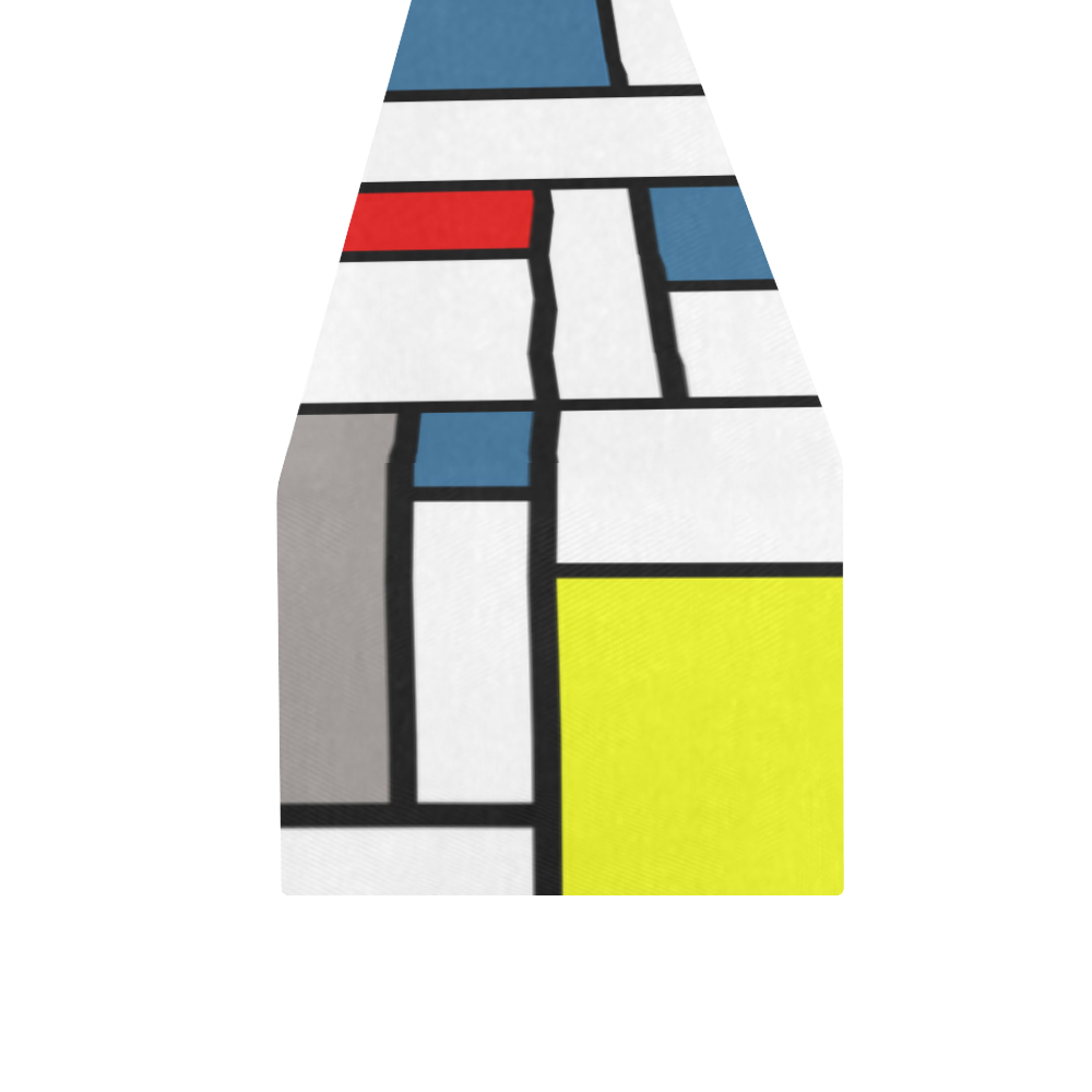 Mondrian style design Table Runner 16x72 inch
