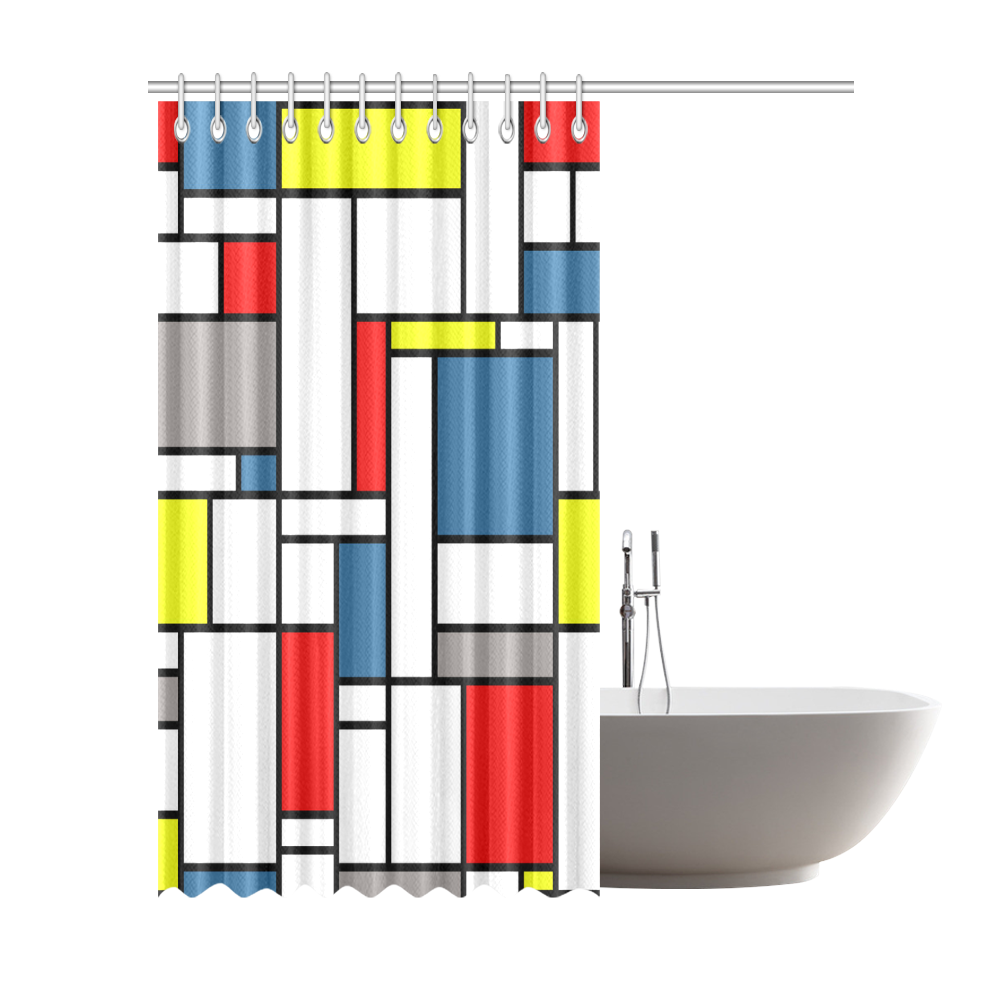 Mondrian style design Shower Curtain 72"x84"