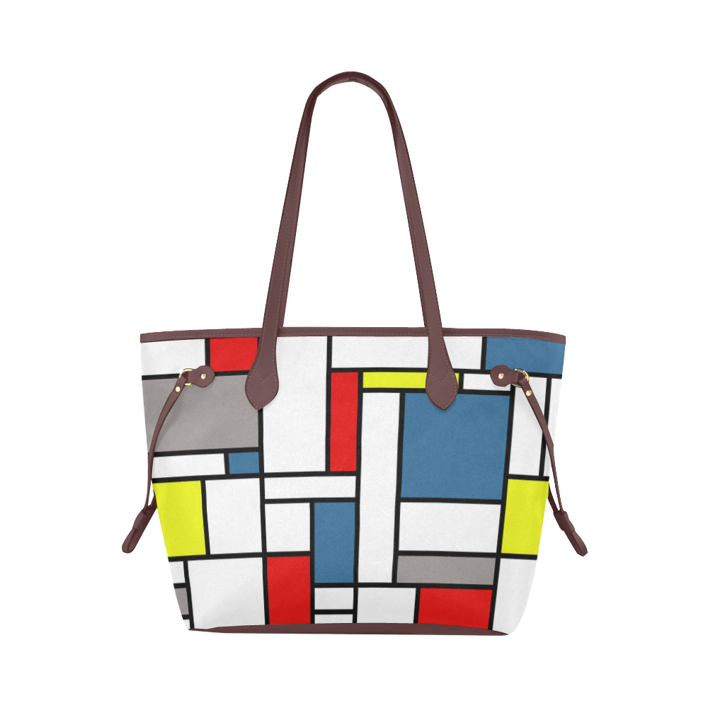 Mondrian style design Clover Canvas Tote Bag (Model 1661)