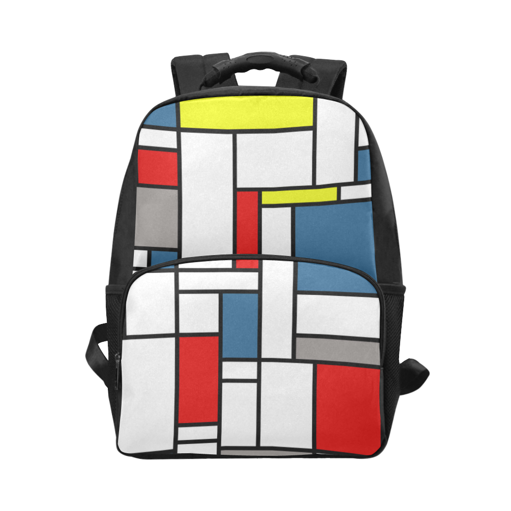 Mondrian style design Unisex Laptop Backpack (Model 1663)