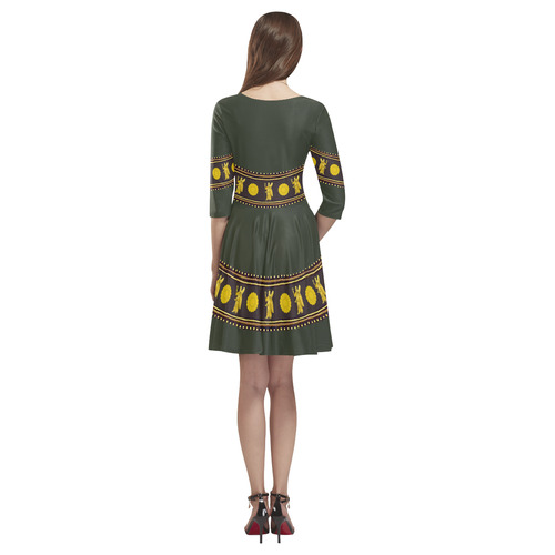 Assyrian Icon Women's Dress Tethys Half-Sleeve Skater Dress(Model D20)