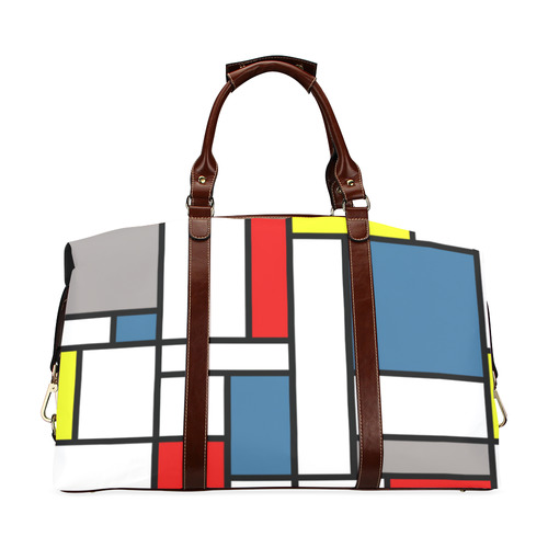 Mondrian style design Classic Travel Bag (Model 1643) Remake