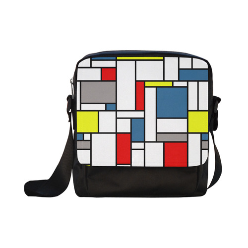 Mondrian style design Crossbody Nylon Bags (Model 1633)