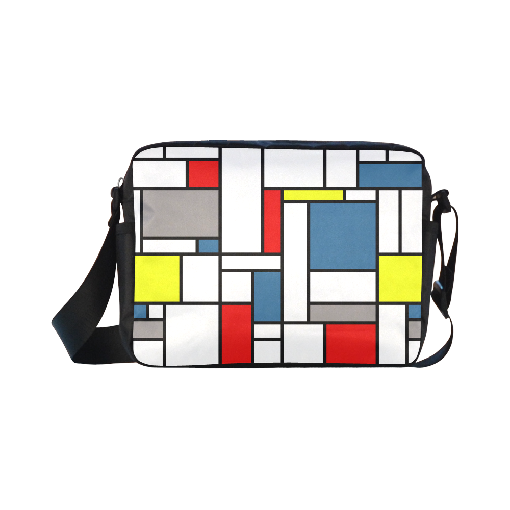 Mondrian style design Classic Cross-body Nylon Bags (Model 1632)