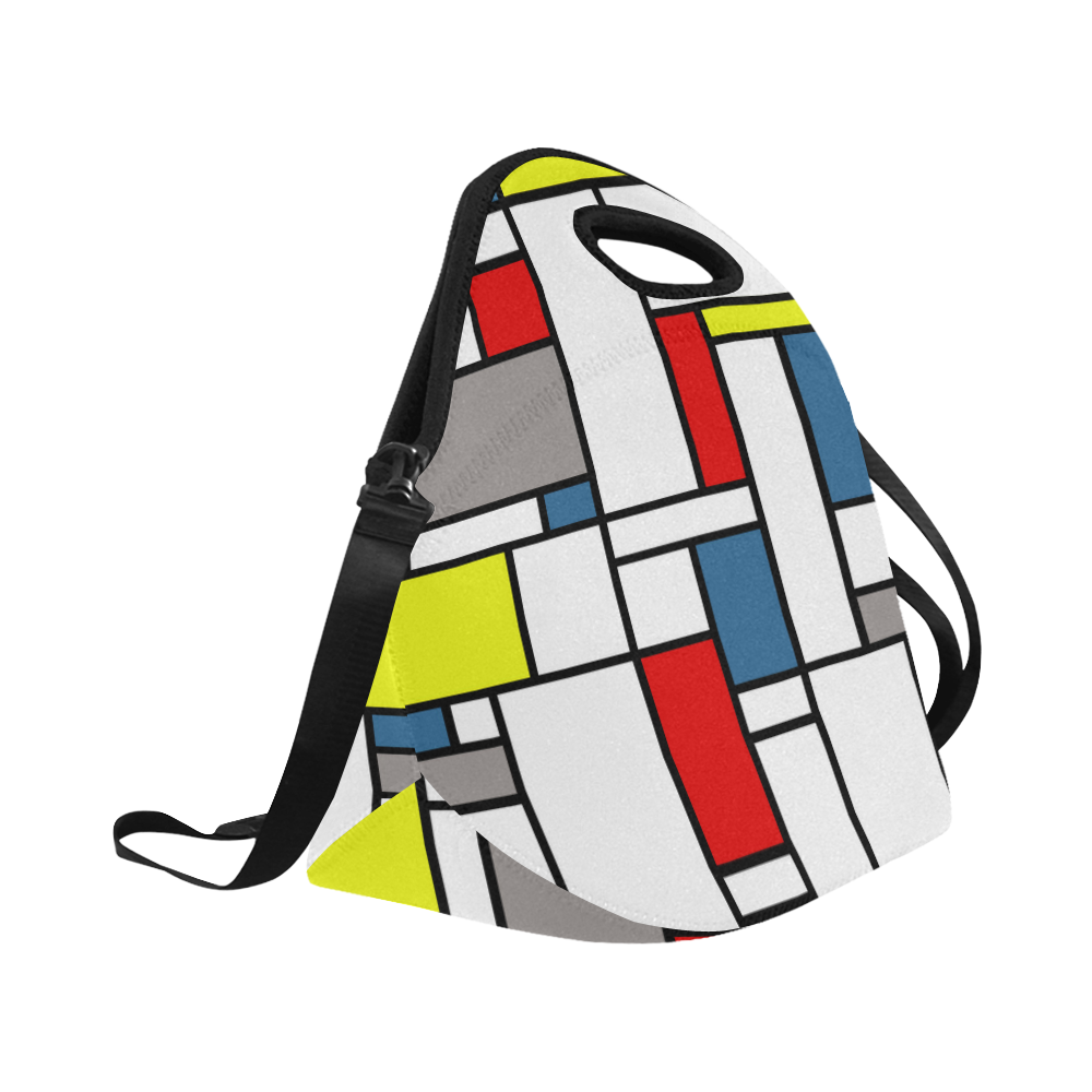 Mondrian style design Neoprene Lunch Bag/Large (Model 1669)