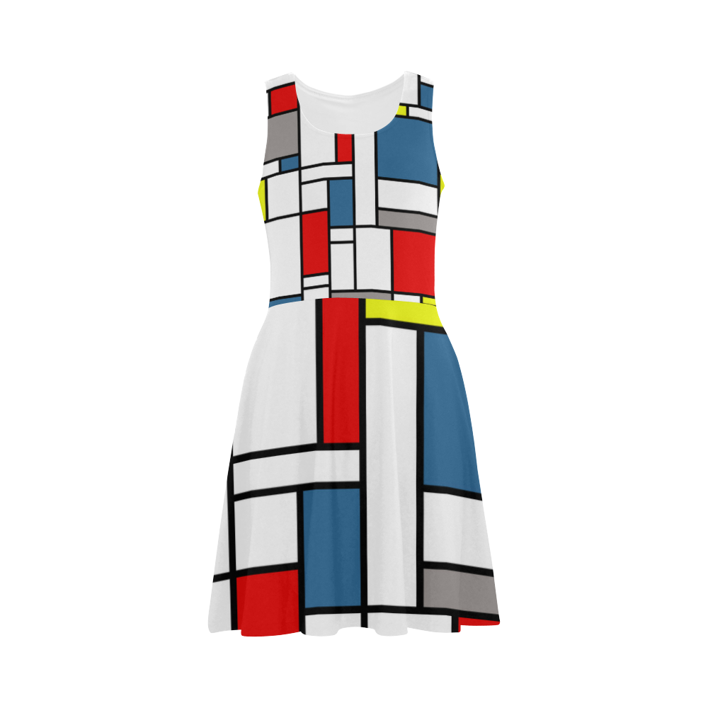 Mondrian style design Atalanta Sundress (Model D04)