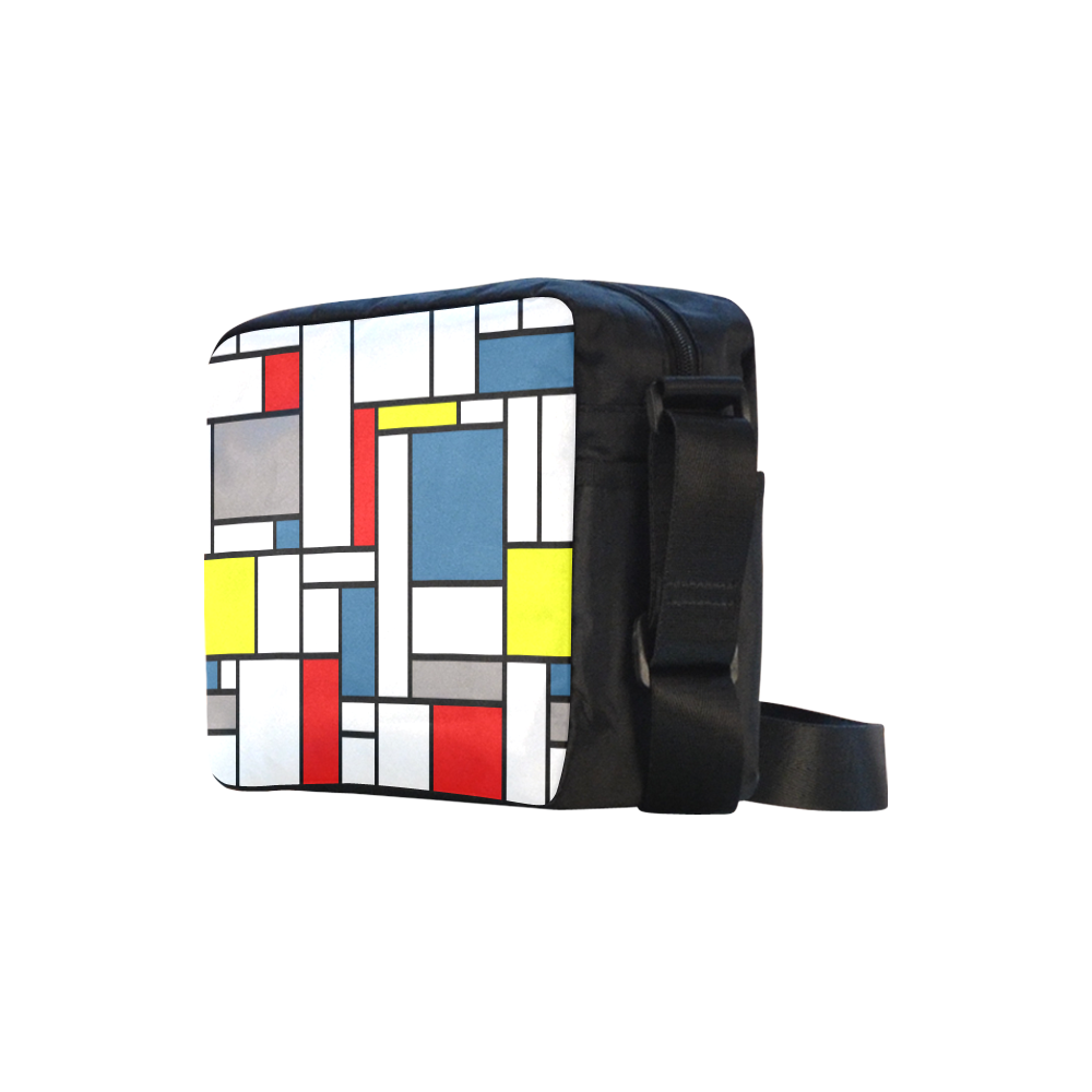 Mondrian style design Classic Cross-body Nylon Bags (Model 1632)