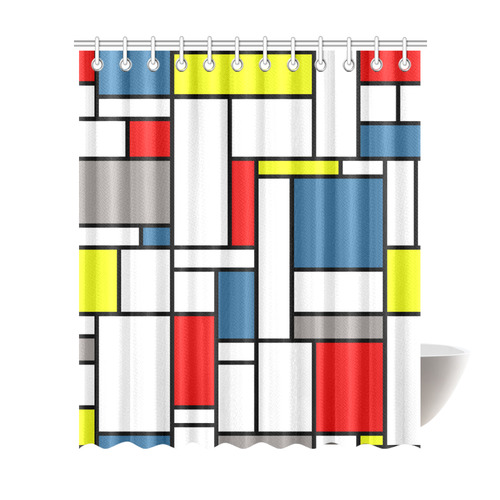 Mondrian style design Shower Curtain 72"x84"