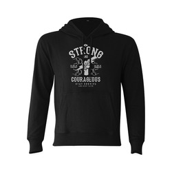 Strong and Courageous Black Oceanus Hoodie Sweatshirt (Model H03)