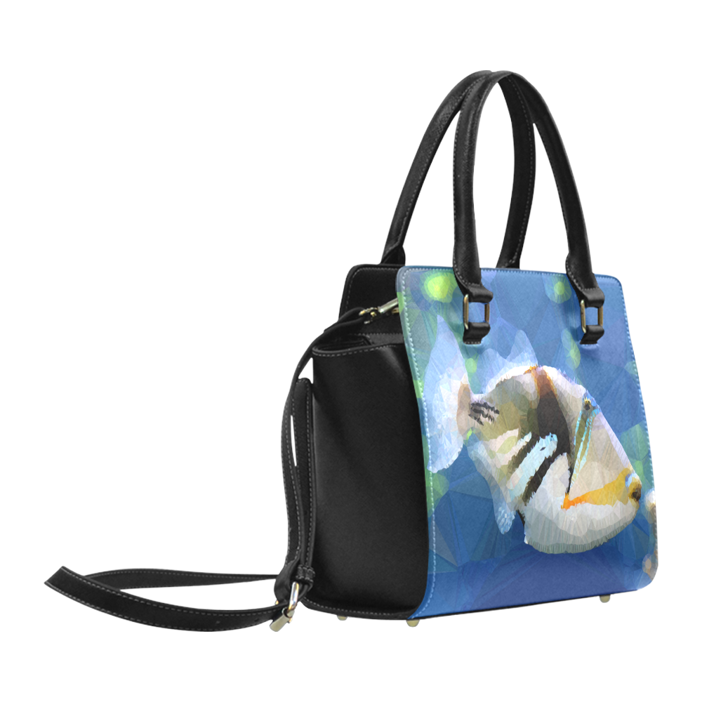 Reef Fish Low Poly Geometric Polygon Art Classic Shoulder Handbag (Model 1653)