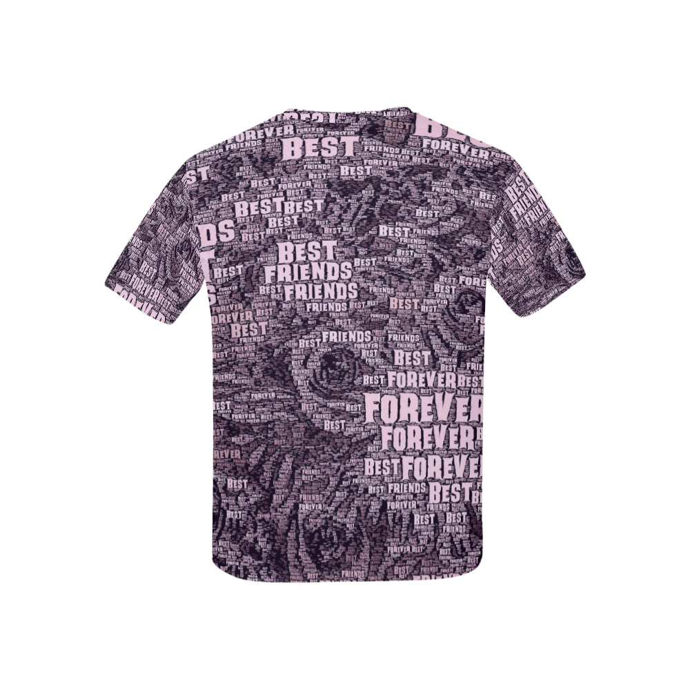 WordArt best friends by FeelGood Kids' All Over Print T-shirt (USA Size) (Model T40)