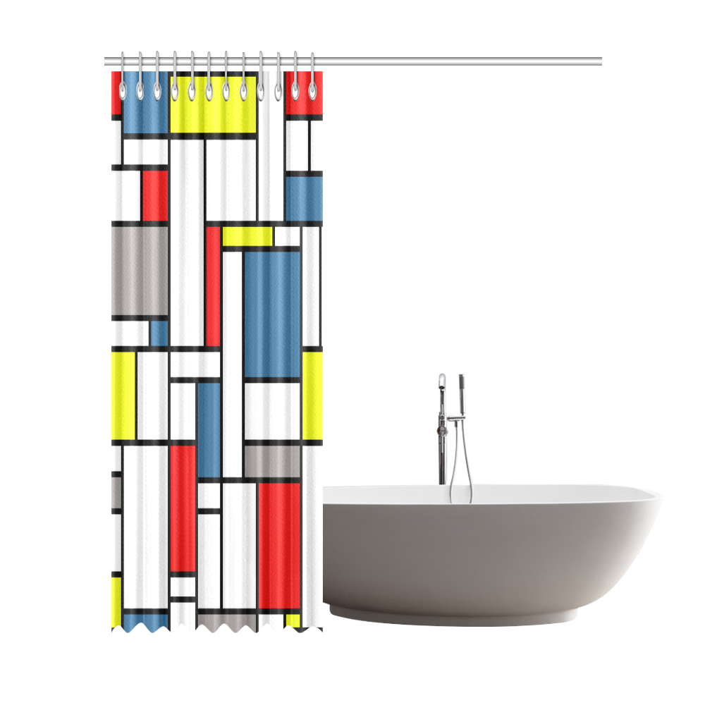 Mondrian style design Shower Curtain 72"x84"