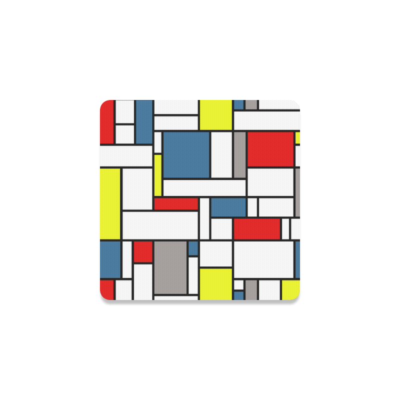 Mondrian style design Square Coaster