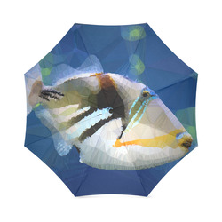 Reef Fish Low Poly Geometric Polygon Art Foldable Umbrella (Model U01)