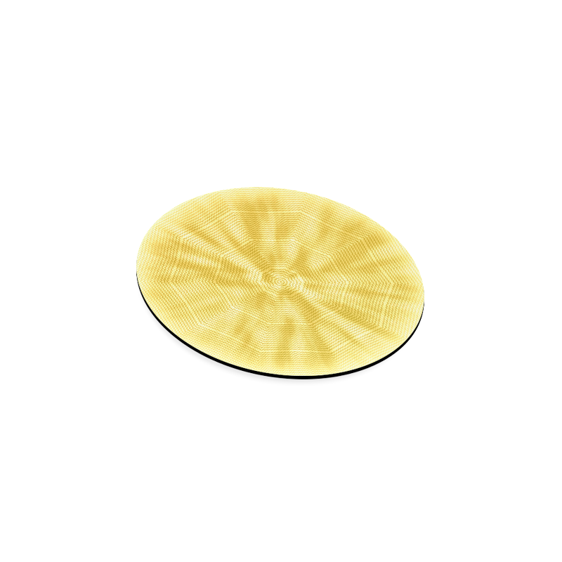 Golden Chevron Round Coaster