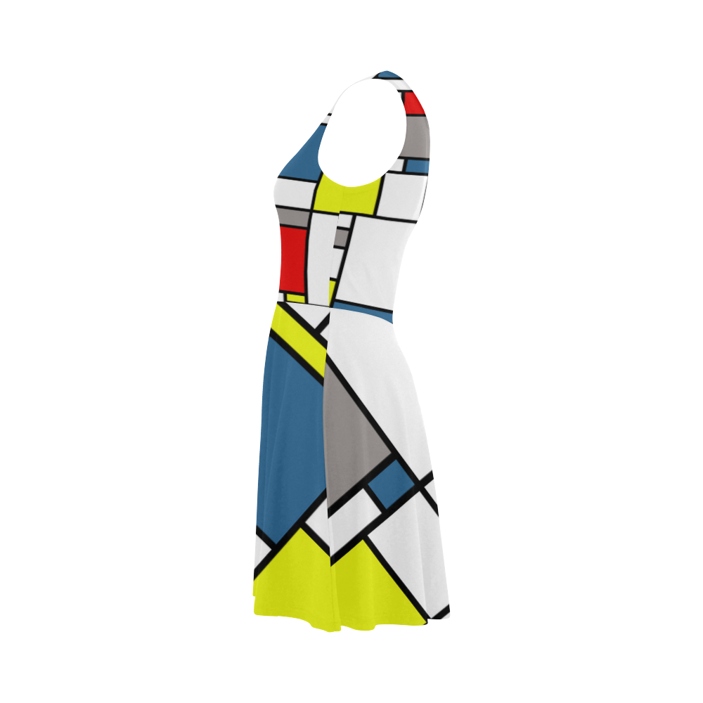 Mondrian style design Atalanta Sundress (Model D04)