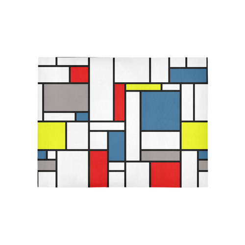 Mondrian style design Area Rug 5'3''x4'