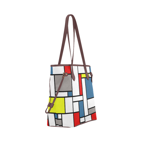 Mondrian style design Clover Canvas Tote Bag (Model 1661)