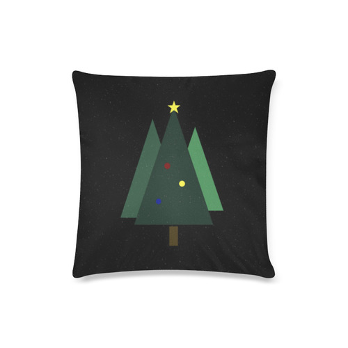 Christmas Tree Custom Zippered Pillow Case 16"x16"(Twin Sides)