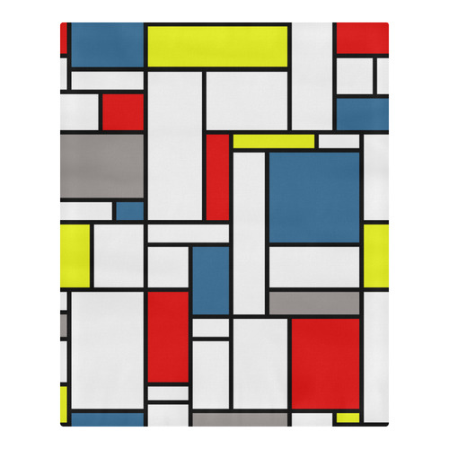 Mondrian style design 3-Piece Bedding Set