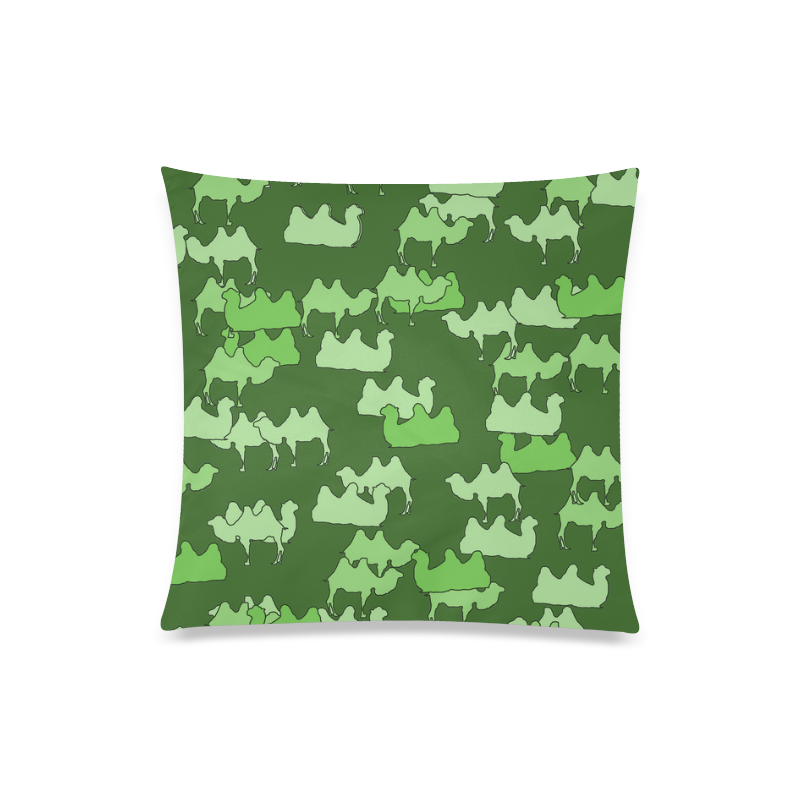 camelflage green Custom Zippered Pillow Case 20"x20"(Twin Sides)