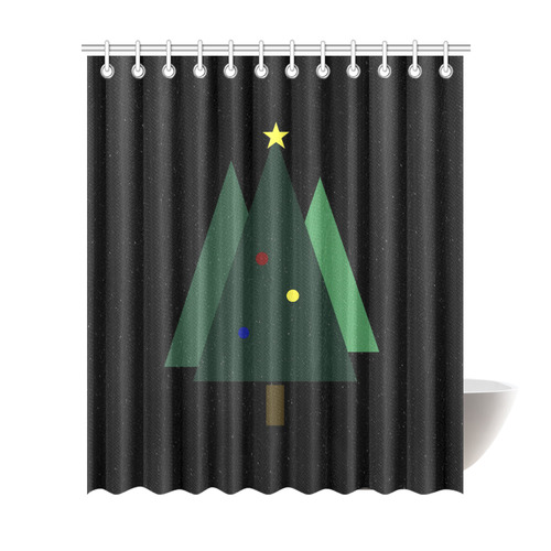 Christmas Tree Shower Curtain 72"x84"