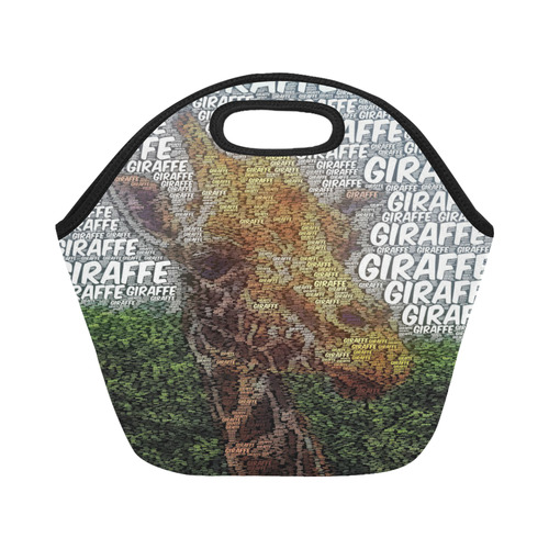 WordArt Giraffe by FeelGood Neoprene Lunch Bag/Small (Model 1669)