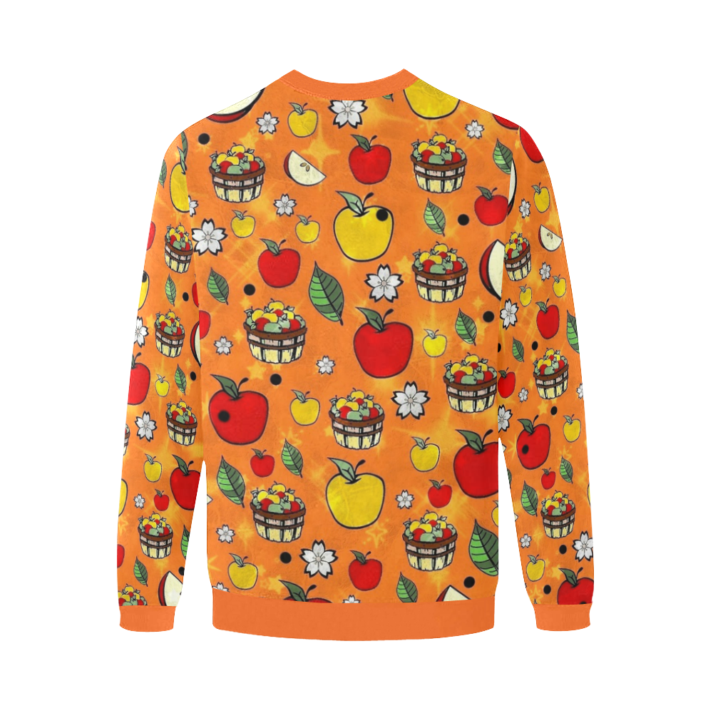 Apple Popart by Nico Bielow Men's Oversized Fleece Crew Sweatshirt (Model H18)
