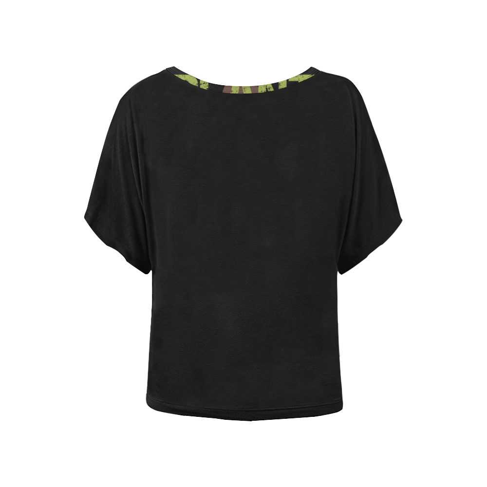 Plant Based Tree Batwing Women's Batwing-Sleeved Blouse T shirt (Model T44)