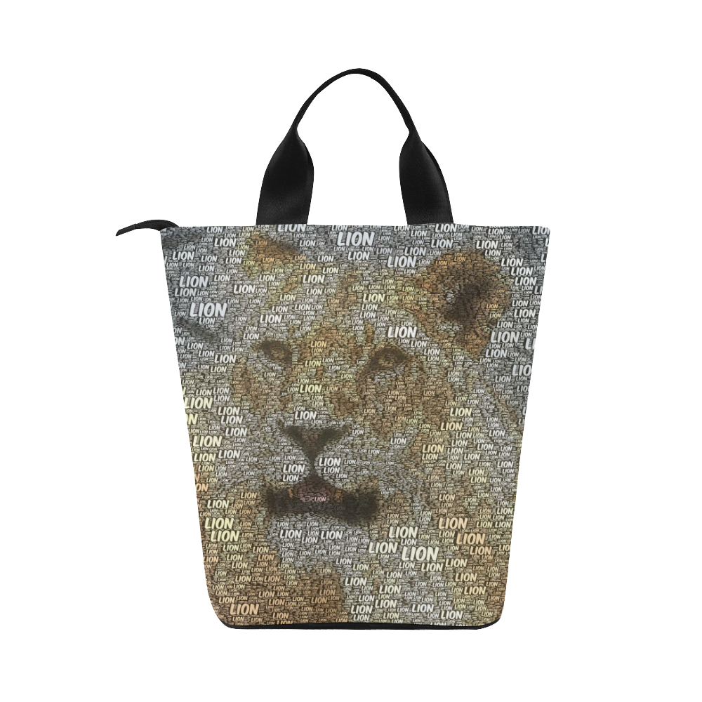 WordArt Lion by FeelGood Nylon Lunch Tote Bag (Model 1670)