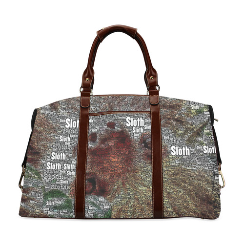 WordArt Sloth by FeelGood Classic Travel Bag (Model 1643) Remake