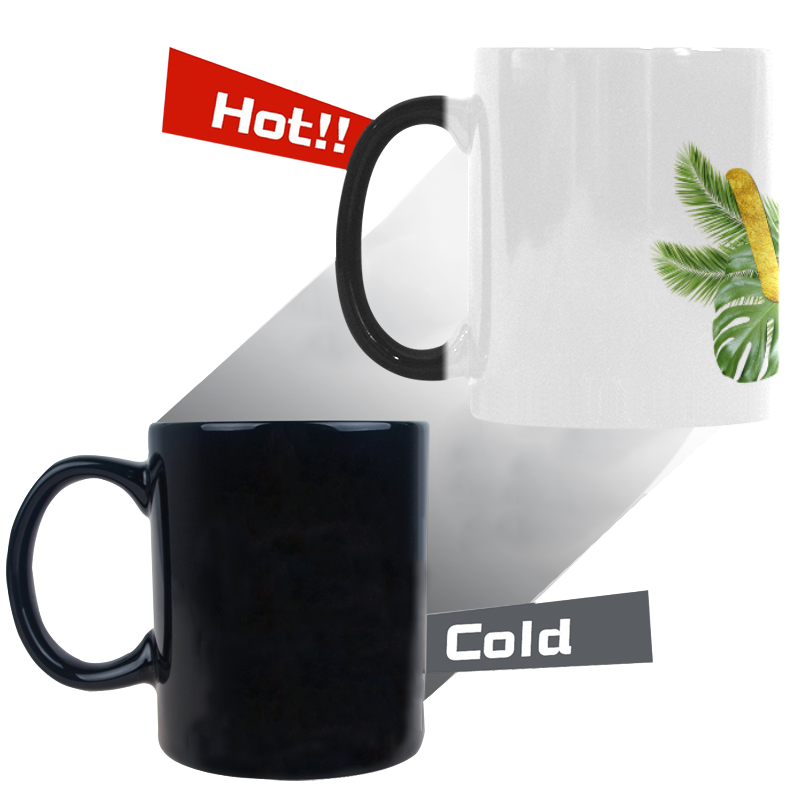 Tropical Pineapples Vegan Heat Changing Mug Custom Morphing Mug