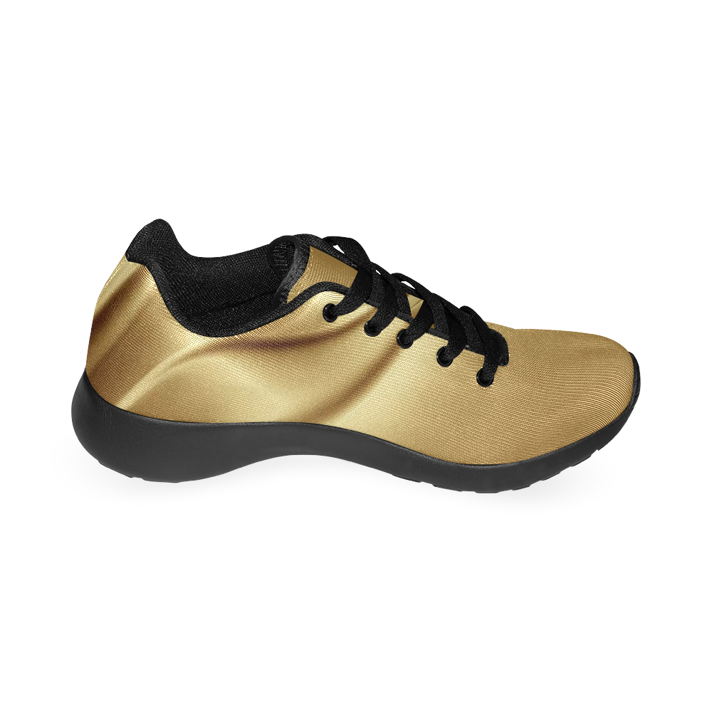 gold satin Kid's Running Shoes (Model 020)