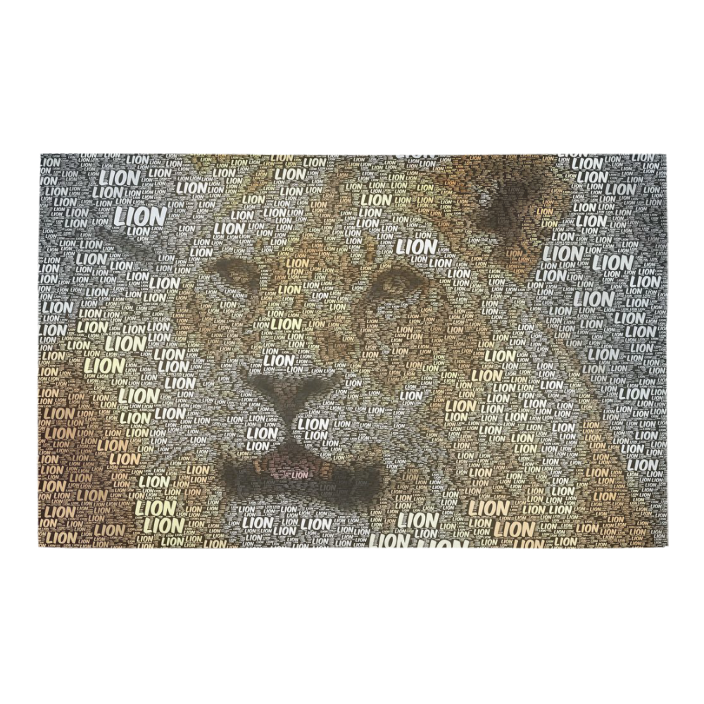 WordArt Lion by FeelGood Bath Rug 20''x 32''
