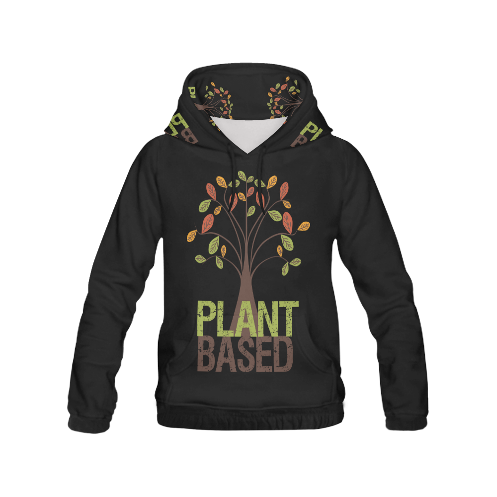 Plant Based Tree Hoodie All Over Print Hoodie for Men (USA Size) (Model H13)