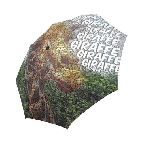 WordArt Giraffe by FeelGood Auto-Foldable Umbrella (Model U04)