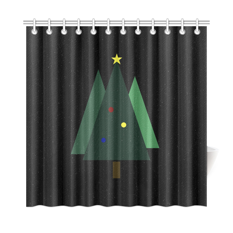 Christmas Tree Shower Curtain 72"x72"