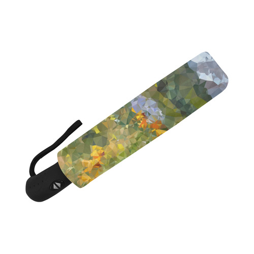 Mountain Floral Landscape Low Polygon Art Auto-Foldable Umbrella (Model U04)