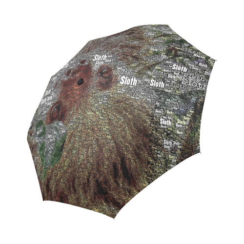 WordArt Sloth by FeelGood Auto-Foldable Umbrella (Model U04)